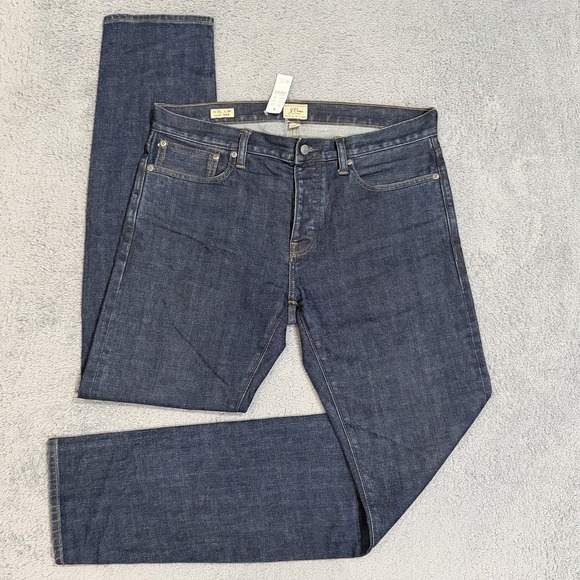 J.CREW Other - *READ* J Crew 484 35x34 Slim Fit Japanese Redline Selvedge Button Fly Jeans Dark